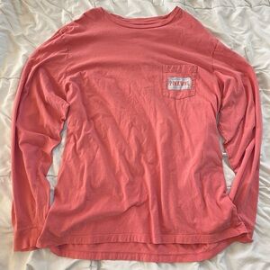 Vineyard Vines Pink Long Sleeve Shirt with Pocket